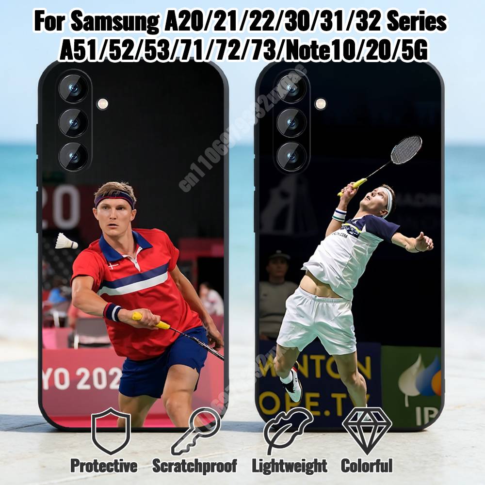 Badminton Denmark - Funda de silicona para teléfono Samsung