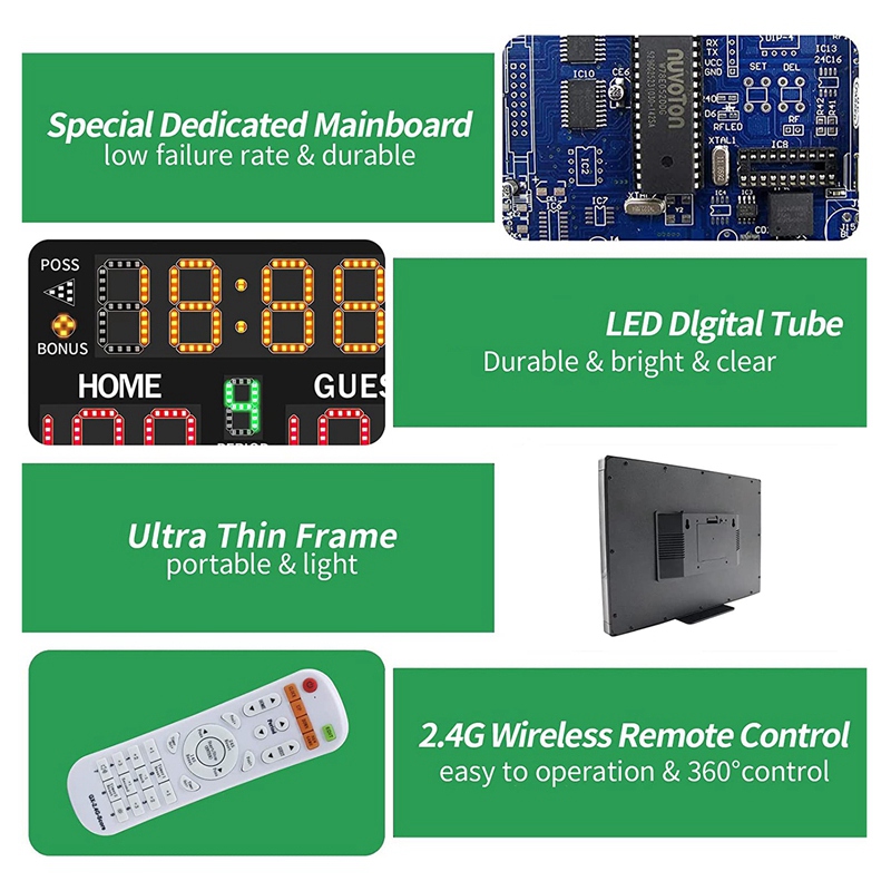 Marcador electrónico de balonc - Scoreboard Digital reseña y precio