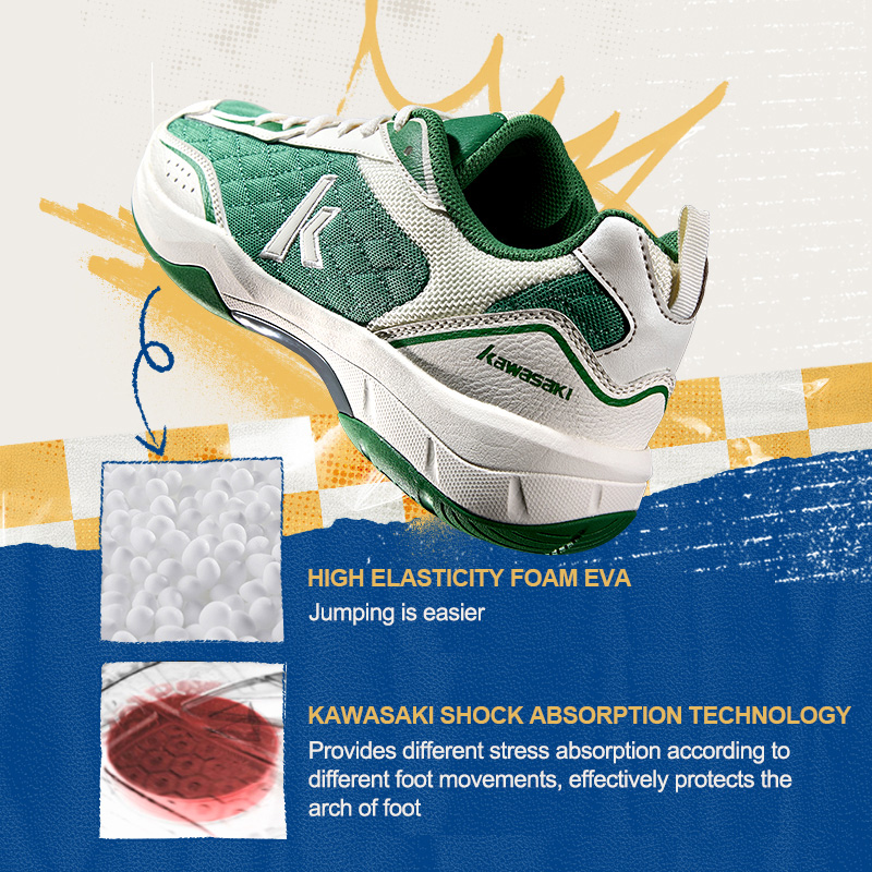 Kawasaki Retro zapatos de bádm - Badminton Footwork reseña y precio