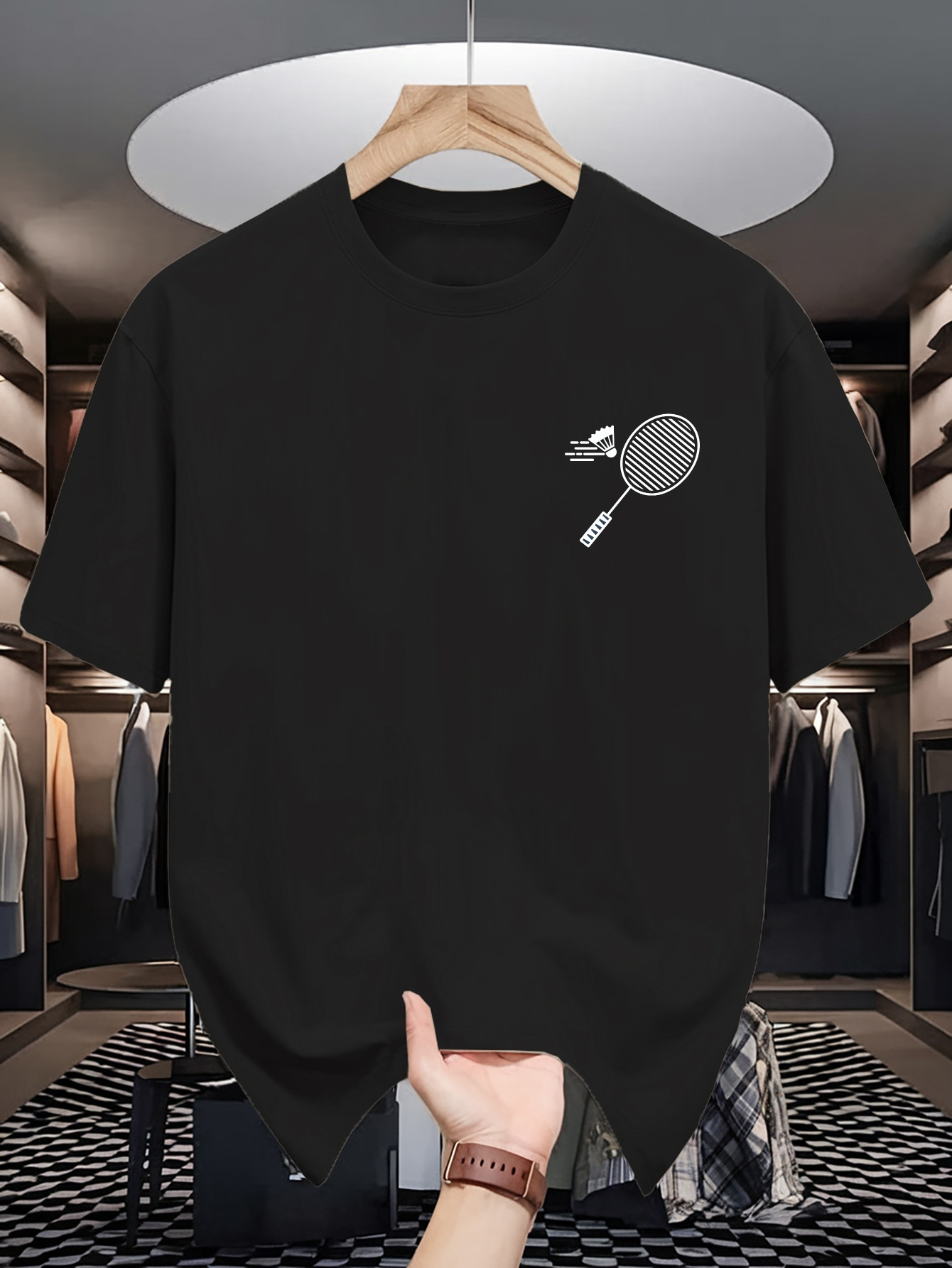 Camiseta de Cuello Redondo par - Badminton Wallpaper reseña y precio