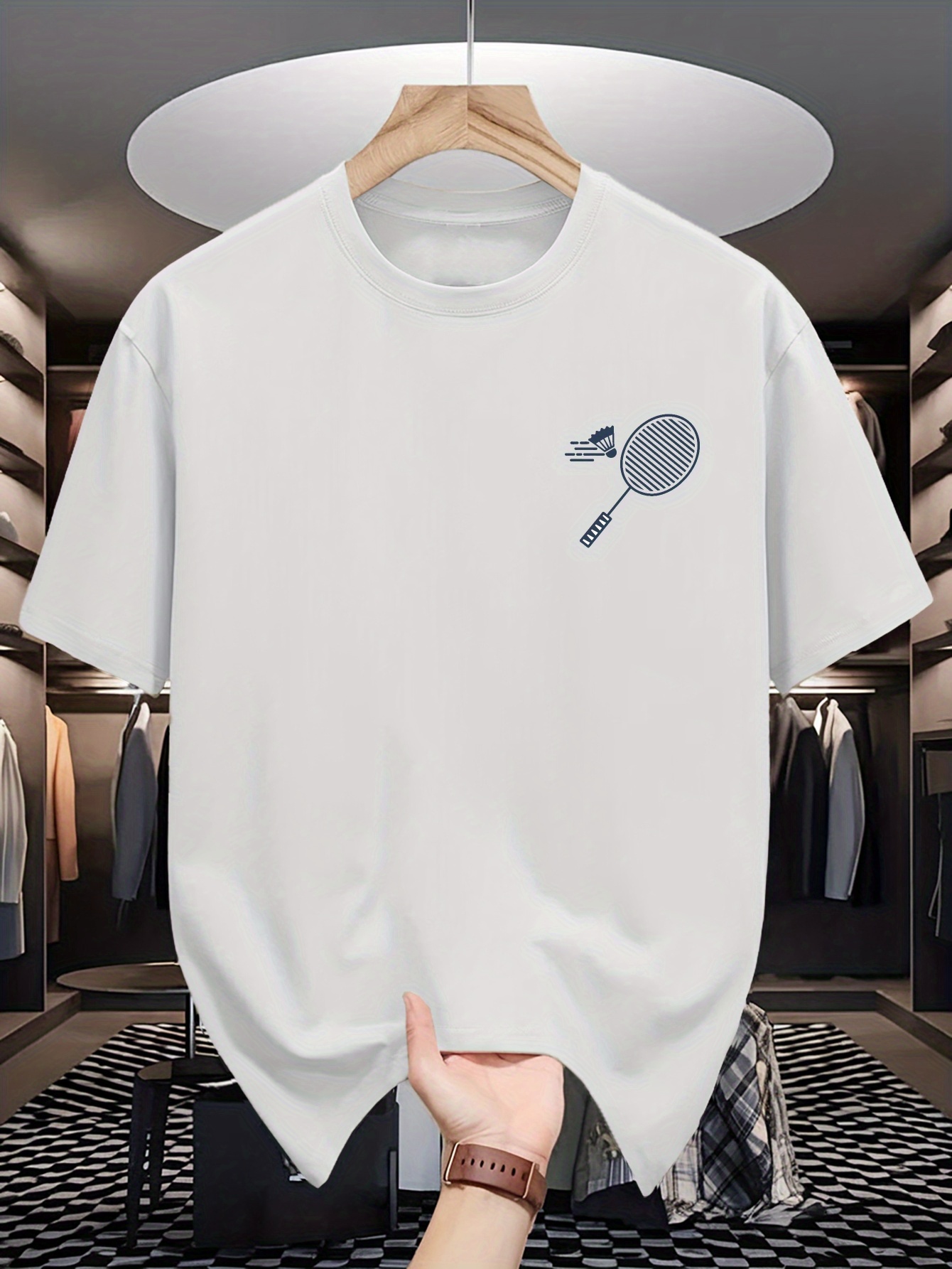 Camiseta de Cuello Redondo par - Badminton Wallpaper reseña y precio